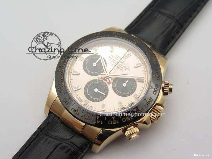 0107 Daytona 116515 Noob 1:1 Best Edition RG Black Dial On Black Leather Strap A NewStyle 3789